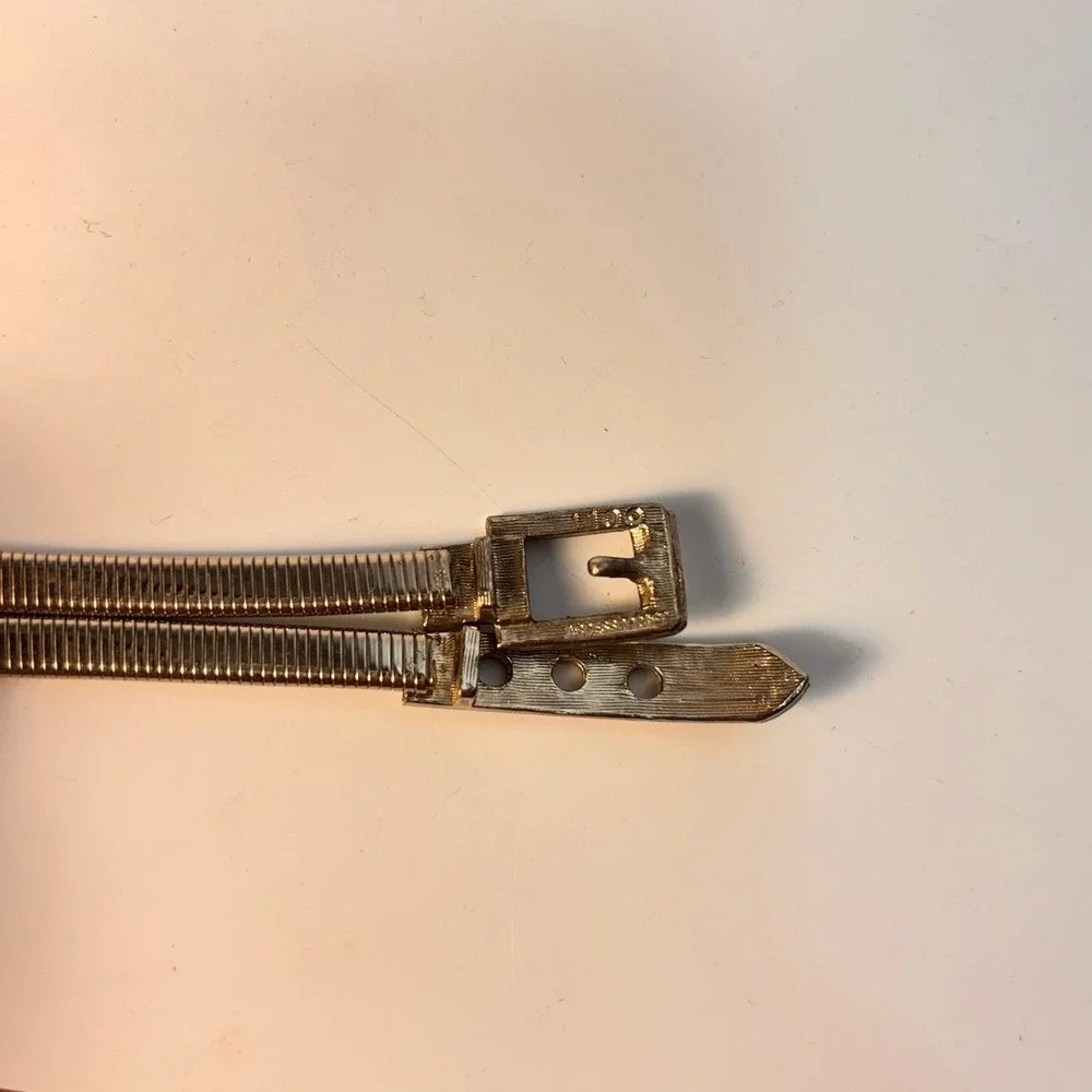 Vintage Accessocraft Snake Chain Belt Silver Skinny Minimalist MCM Boho‎ 24 inch